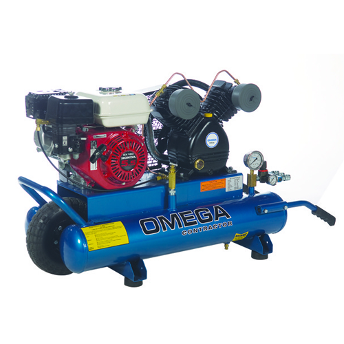 PUK-5508G - 5.5hp, double pump, 8 gallon gas compressor (10.5CFM)